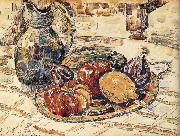 Paul Signac The still life having fruit oil painting artist